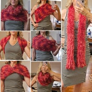 Wear it 7 ways Amazing colorful pink scarf shrug